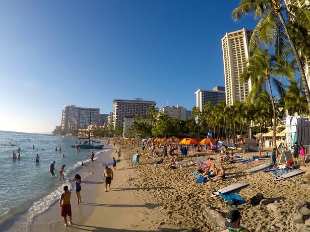 Hawaii Oahu Waikiki Beach